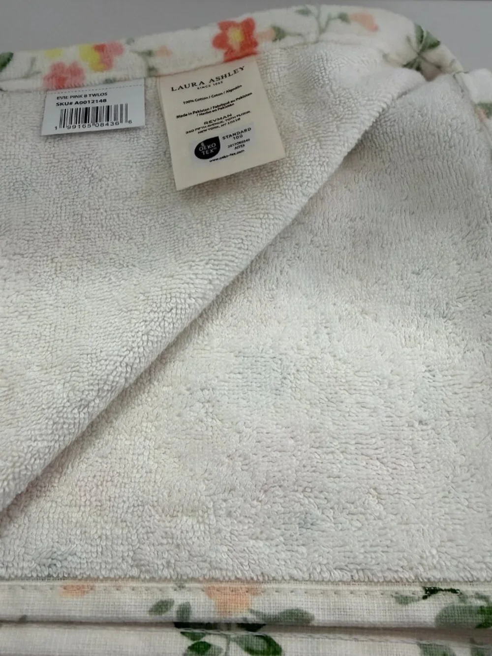 Laura Ashley Evie Pink Floral Cotton Bath Towel 28